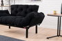 Atelier Del Sofa Nitta - Sofá-Cama de 2 Plazas Negro